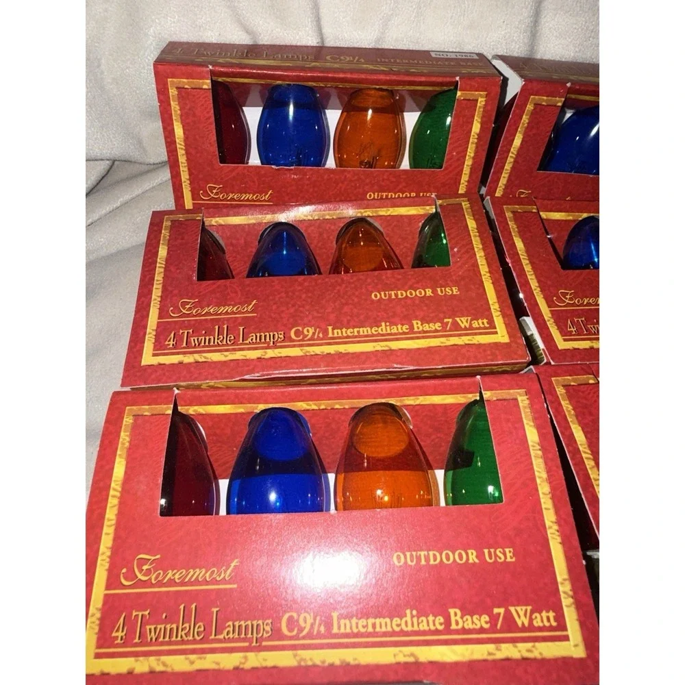 24 Foremost Outdoor Christmas Bulbs C9 1/4 -7w New Vintage (6 Packs)